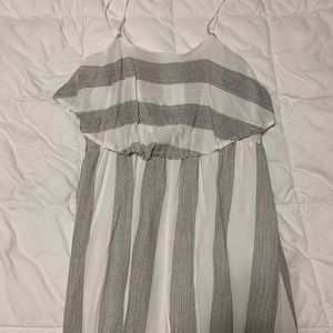 Spaghetti strapped striped maxi dress.